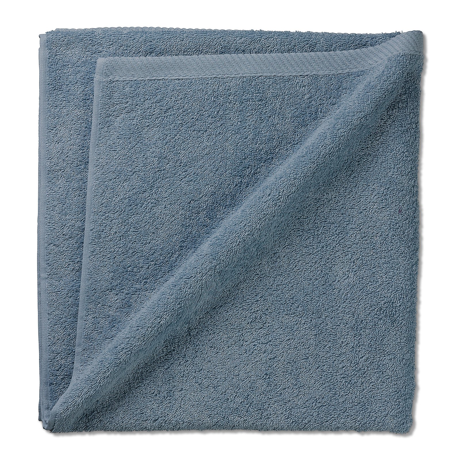 Kela Duschtuch LADESSA in Farbe Rauchblau, Blaue Handtücher, Baumwolle, Frottee, Waschbares Set, Küchenbad-Accessoire, Handtuch, Badetuch, Baumwolltuch, Türkisfarbenes Tuch, Saugfähiges Tuch
