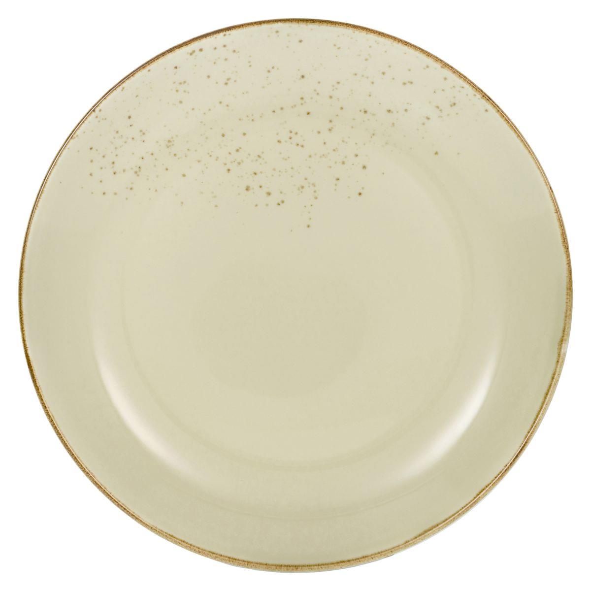 Creatable Speiseteller 27cm Nature Collection Creme in Farbe Creme, Speiseplatte, Porzellan, Beige, Tonnote, Glänzend