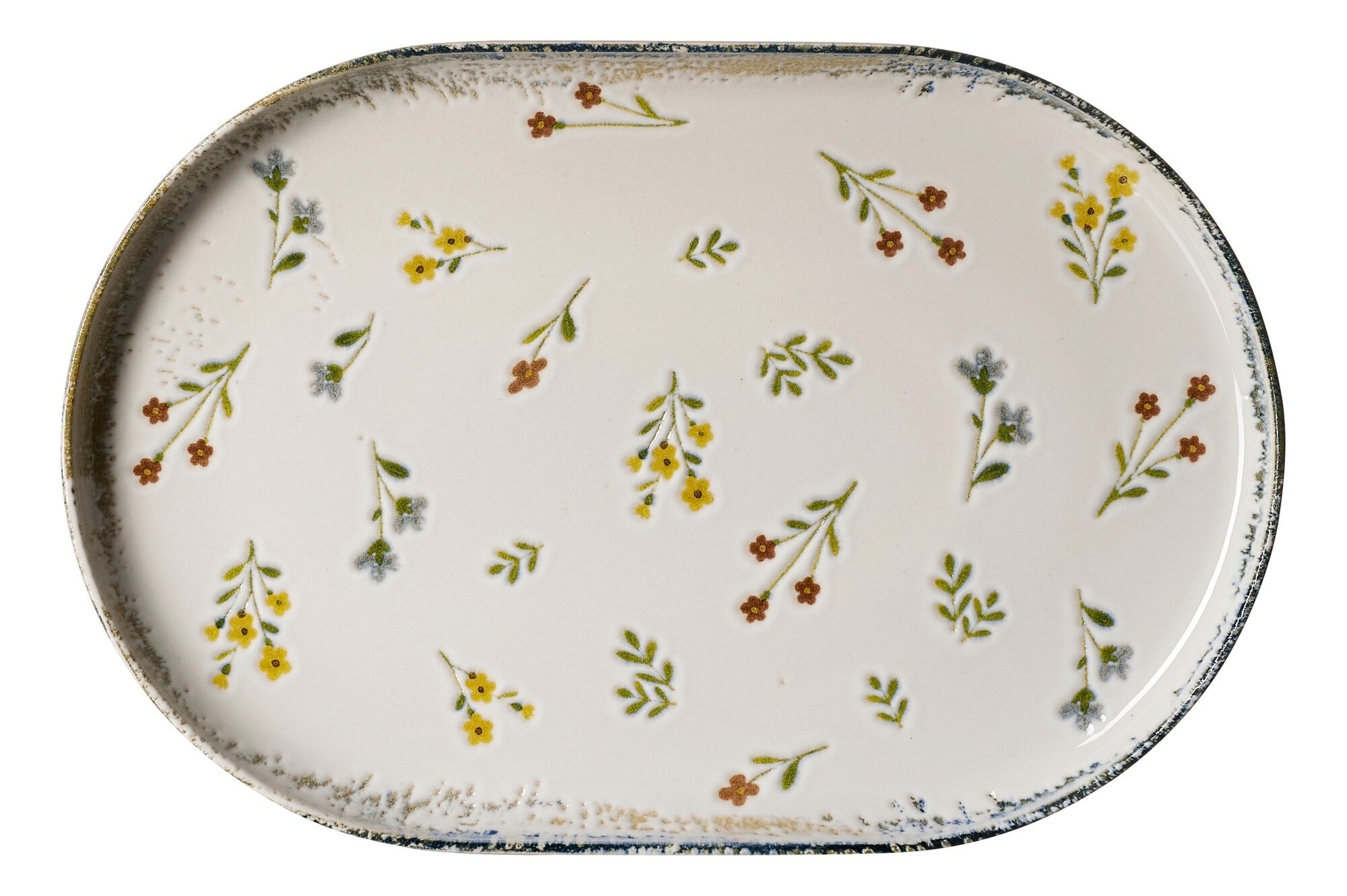 Ritzenhoff & Breker Platte VIOLA 30x20cm aus Steinzeug weißöbunt Ritzenhoff & Breker Platte VIOLA 30x20cm aus Steinzeug weißöbunt, Mahlzeit, Servierplatte, Porzellan, Töpferei, Teller