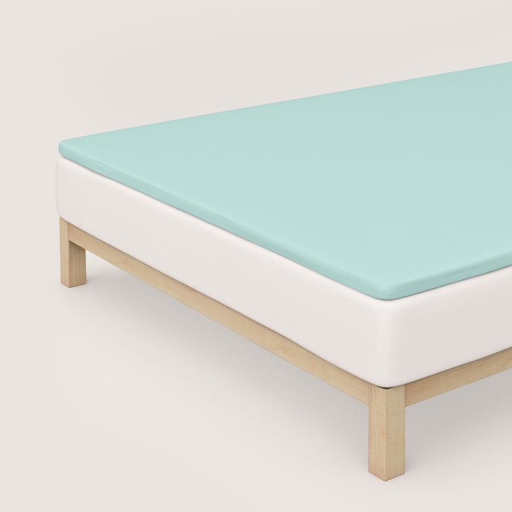 Schlafgut Pure Topper Spannbettlaken ca. 180x200-200x220cm in Farbe Petrol Light