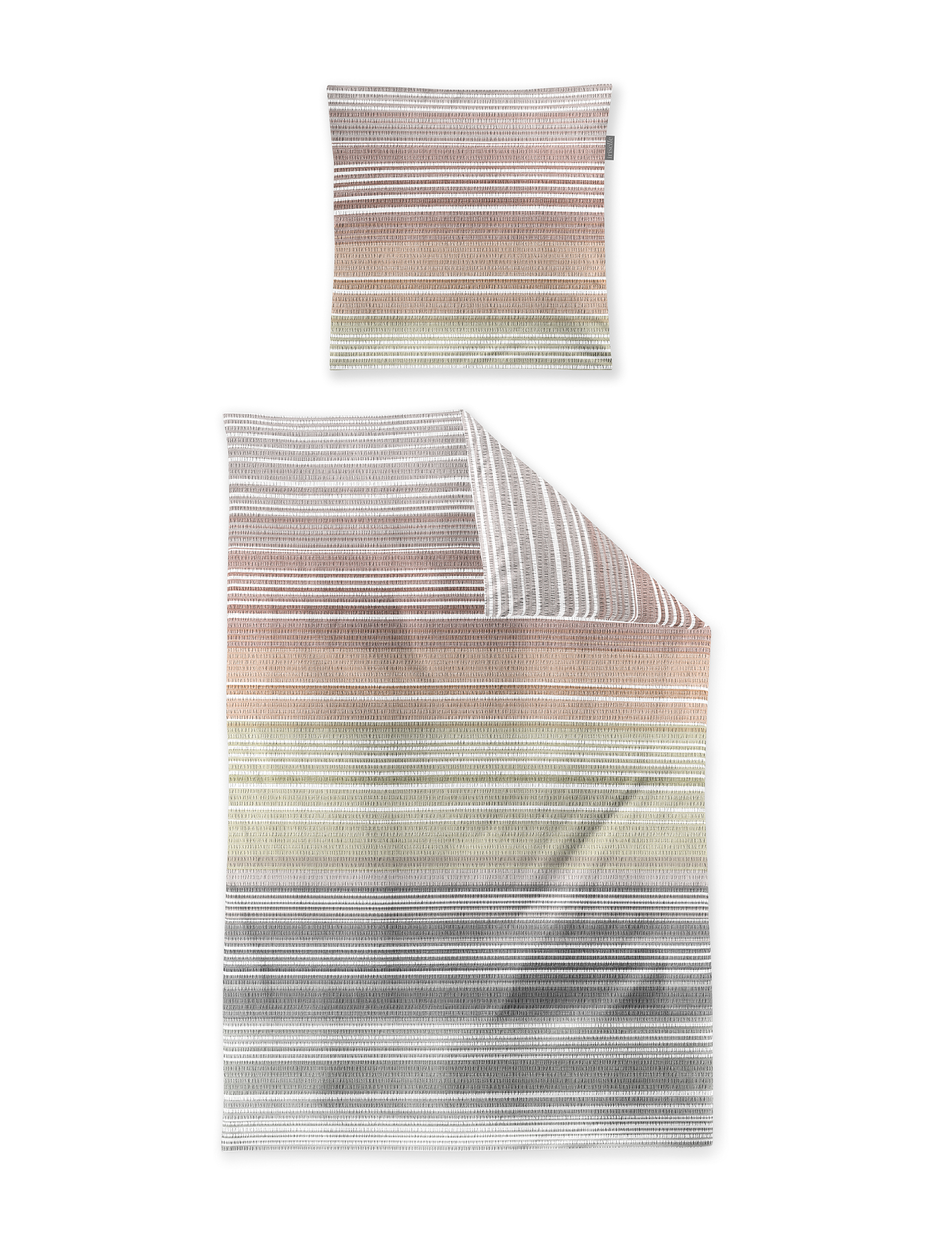 irisette Seersucker Bettwäsche EASY in Farbe ca. 135x200cm, Dekoration für Zuhause, Leinen, Teppich, Wohnen, Treppe