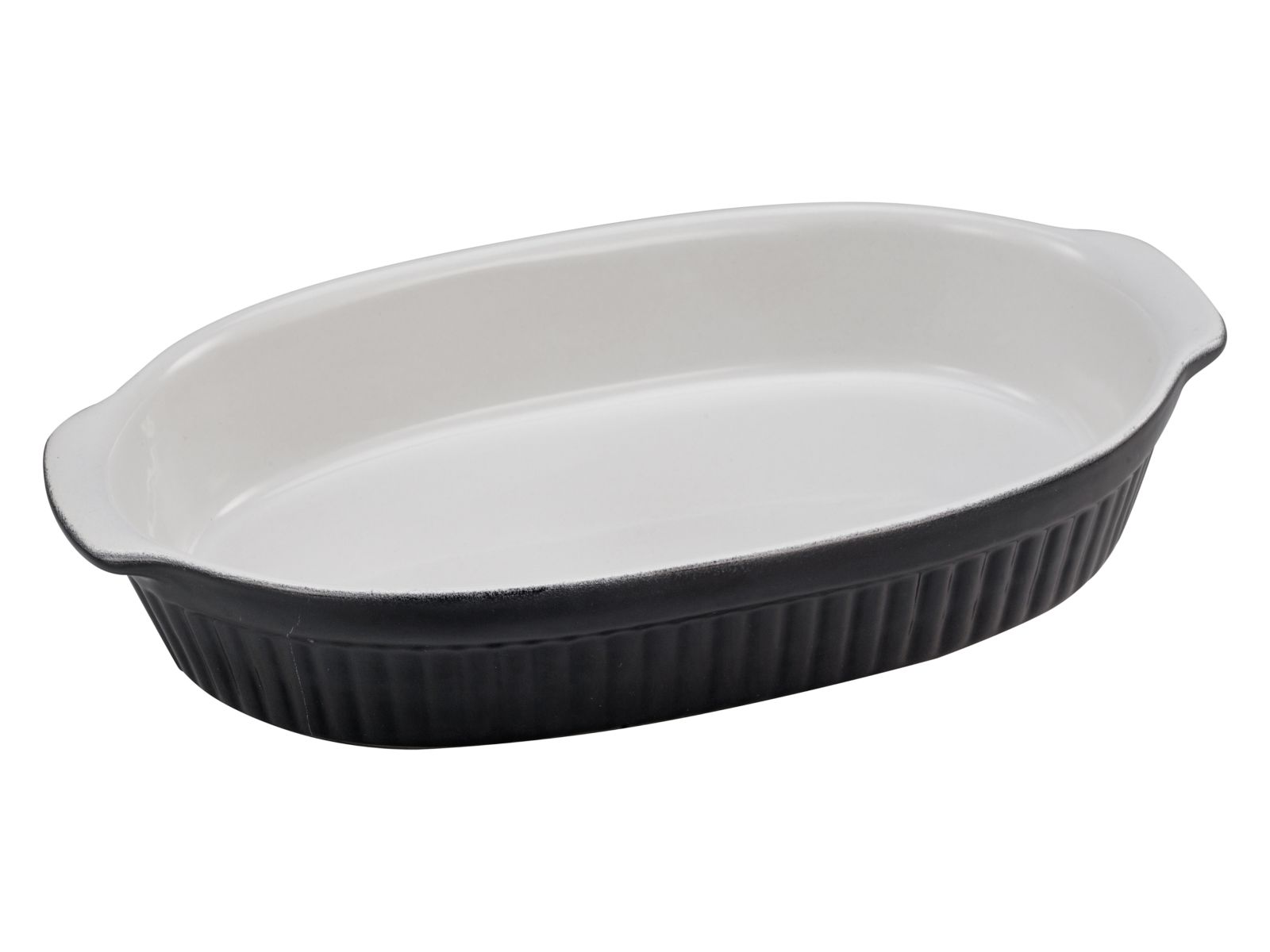 CreaTable Auflaufform Classic in Farbe Schwarz-Weiß glänzend CreaTable Auflaufform Classic in Farbe Schwarz-Weiß glänzend