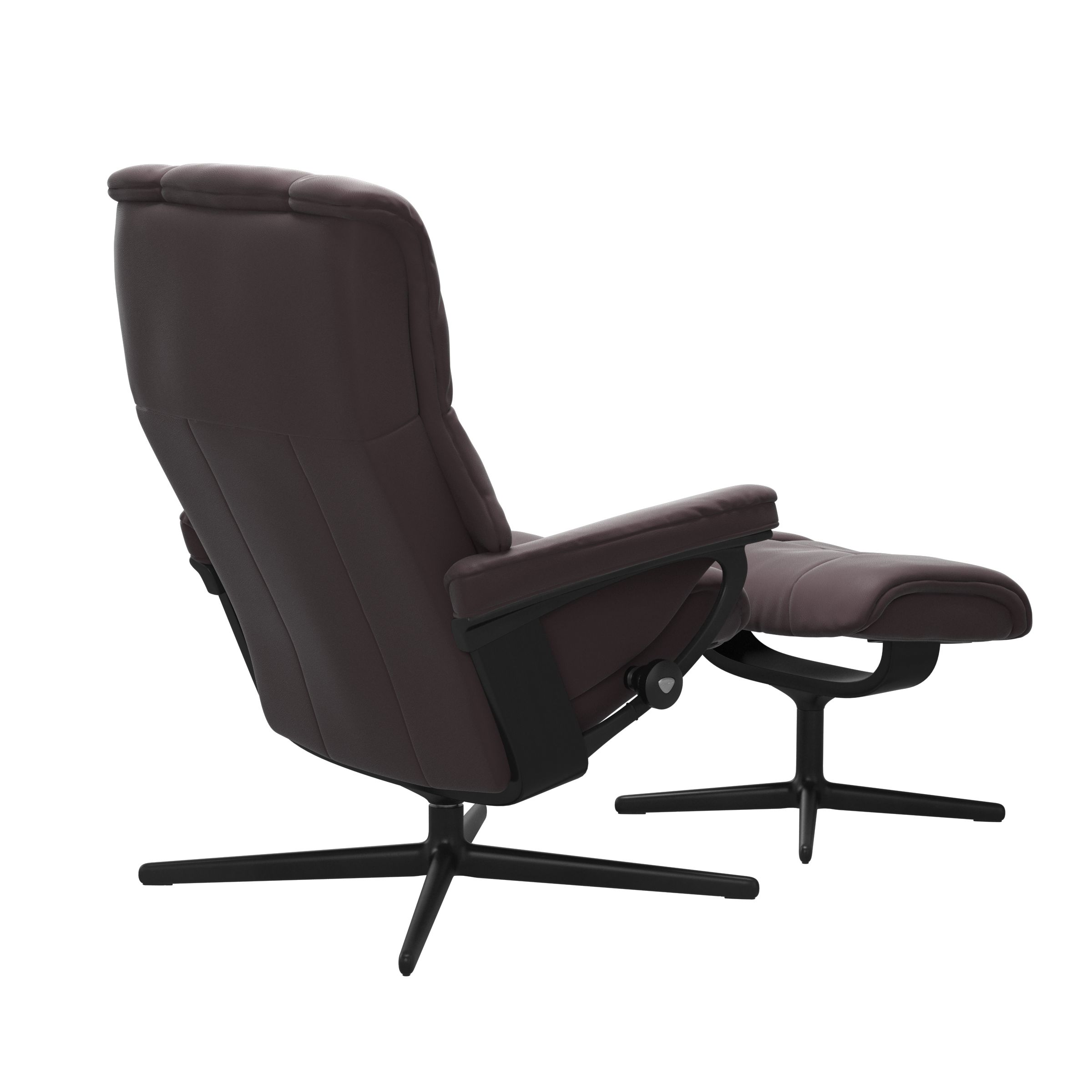 Stressless Sessel mit Hocker Mayfair Cross (L) in Leder Paloma bordeaux