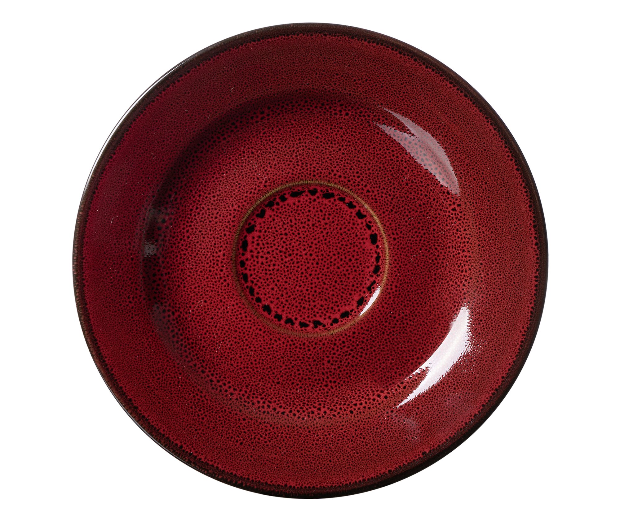 Ritzenhoff & Breker Espresso-Untertasse 12,5cm GAMBIA aus Steinzeug rot