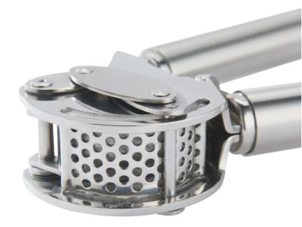 Rösle Knoblauchpresse mit Abstreifer, Zangen, Küchenwerkzeug, Knoblauchpresse, Metall, Perforiert