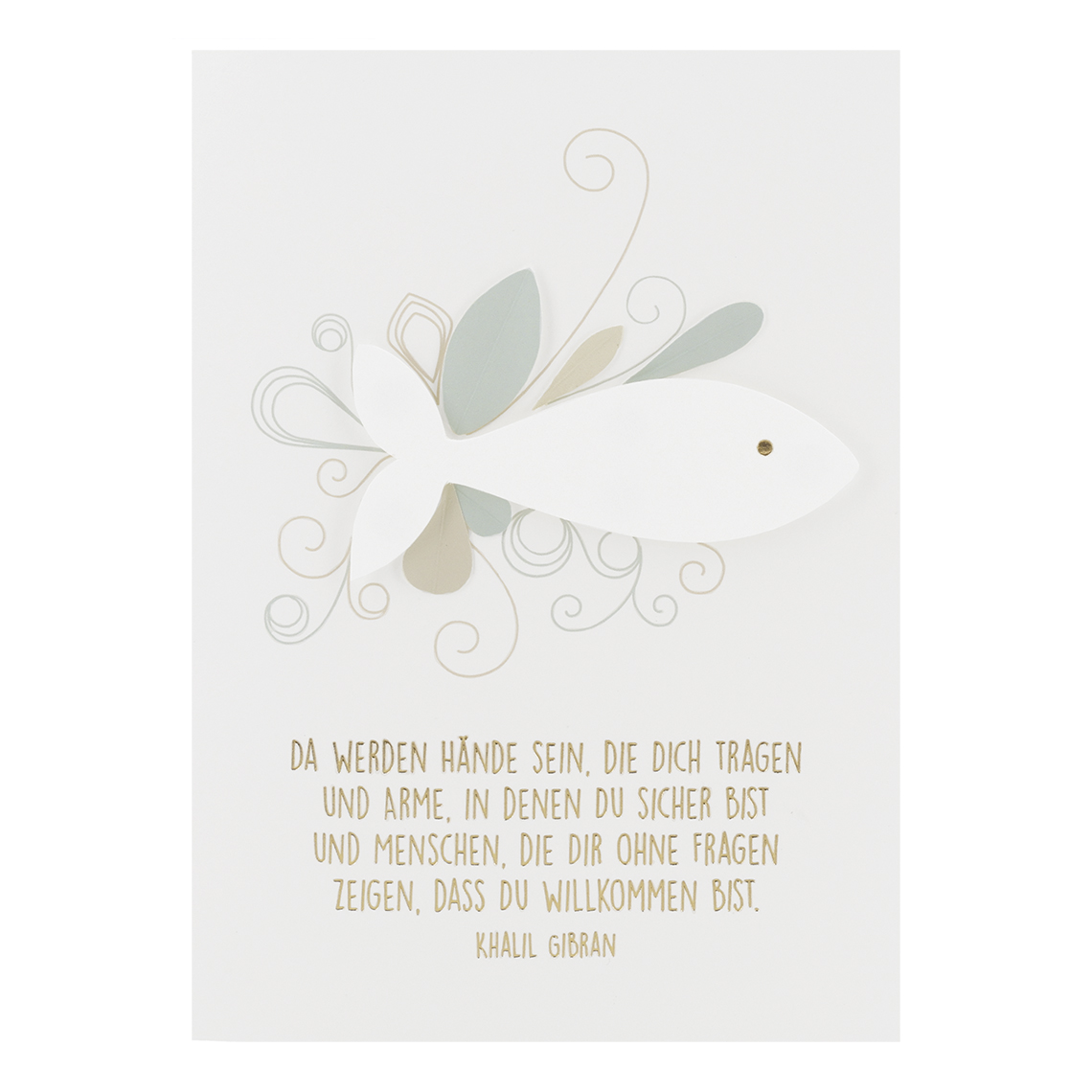 Segenswunschkarte, Grußkarte, Hochzeitskarte, Papierkunst, Schmetterling, Zitat