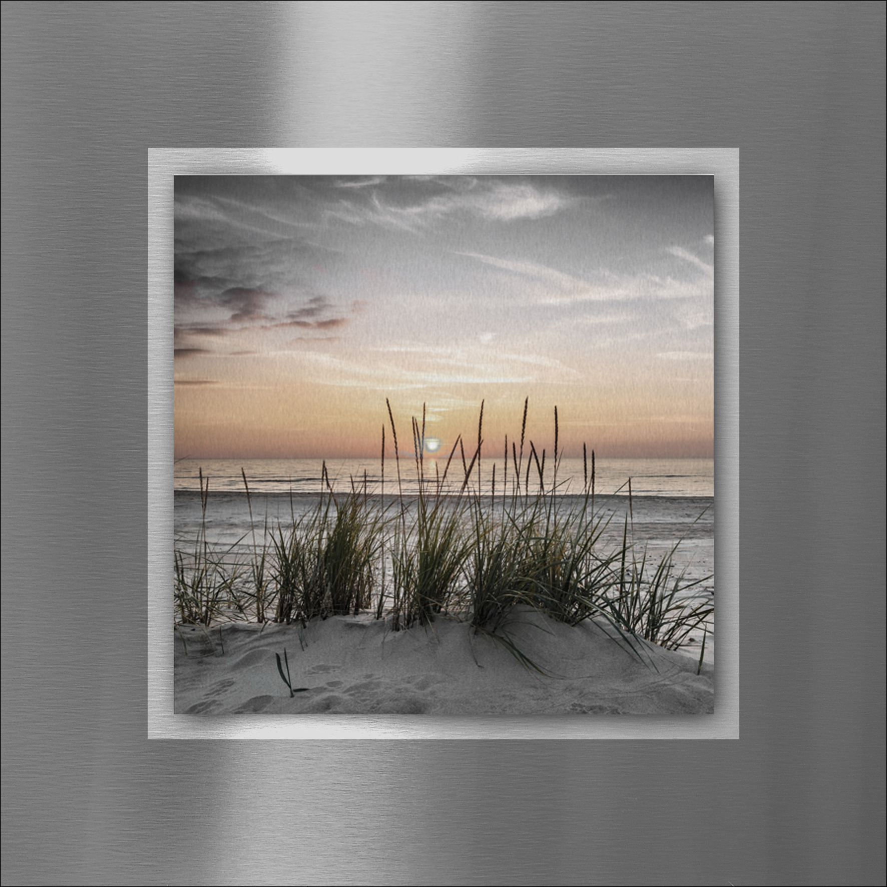 PRO ART Double-Alu -Acryl bedruckt mit Aufsatz aus Acryl 50x50cm Beach IV