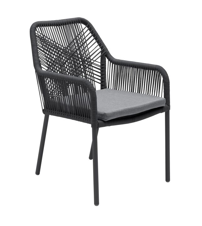 L.C. Wholesaler Armlehnstuhl STILO in Farbe Rope dunkelgrau