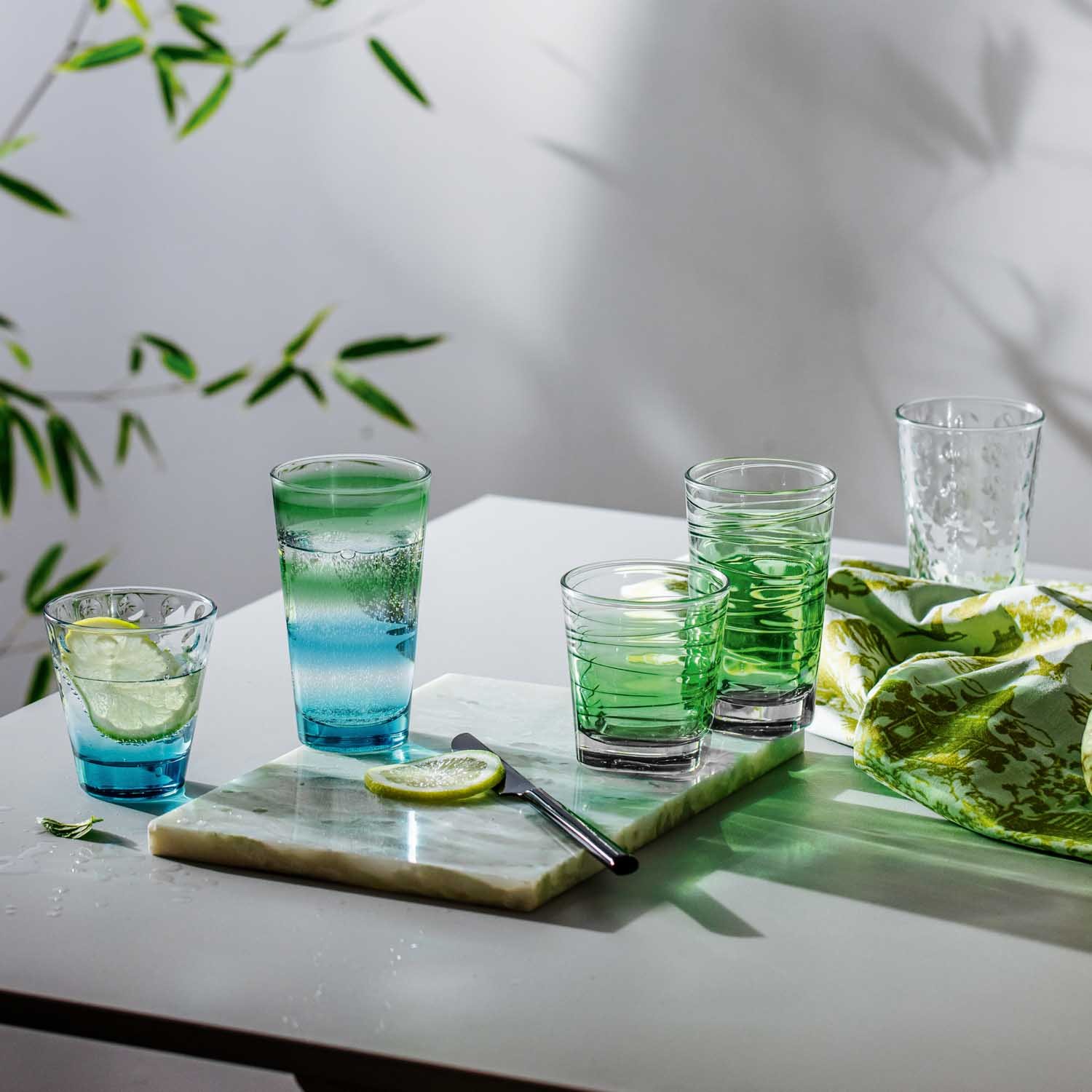 Leonardo Trinkglas Vario Struttura 280ml in Farbe grün