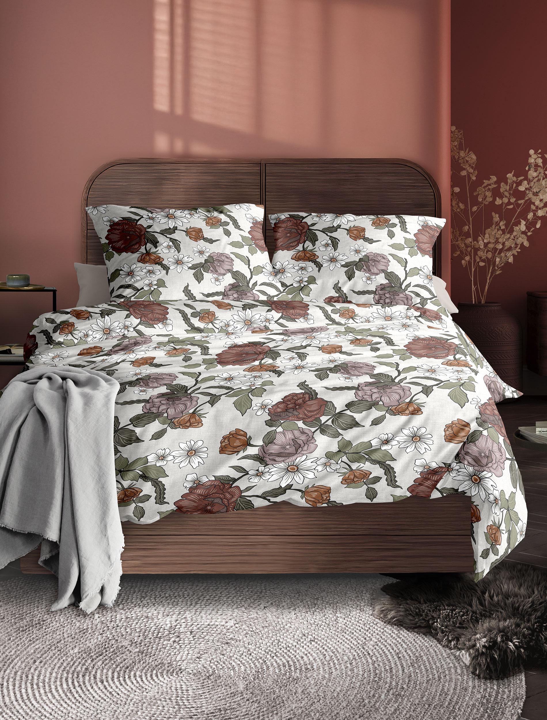 Irisette Mako-Satin Bettwäsche WAVE ca. 135x200cm in Farbe kupfer, Moebel, Bett, Bettlaken