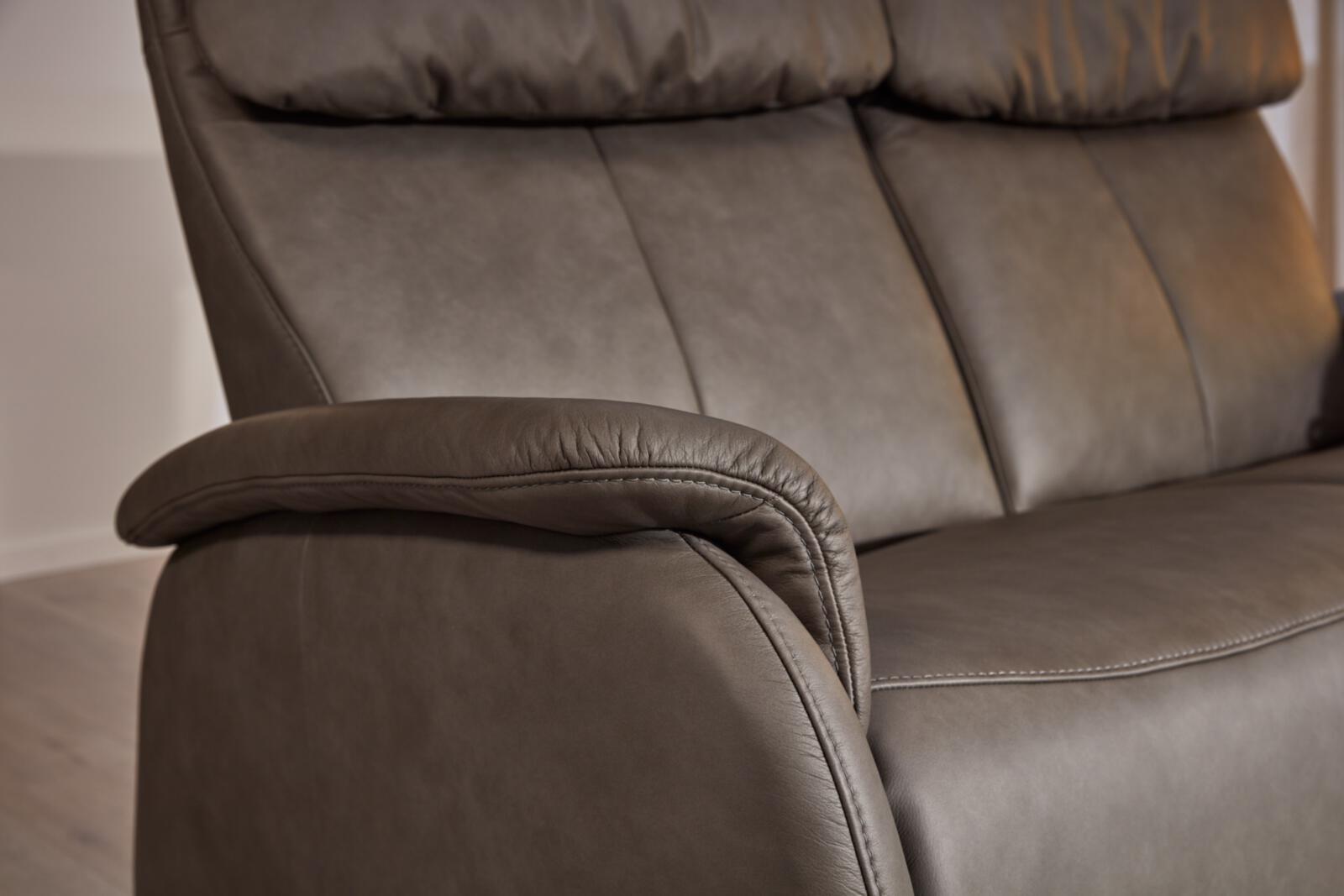 Himolla Sofa 3-Sitzer 4897 in braun, leder, Sessel, Sitzfläche, Armlehne, Nähte