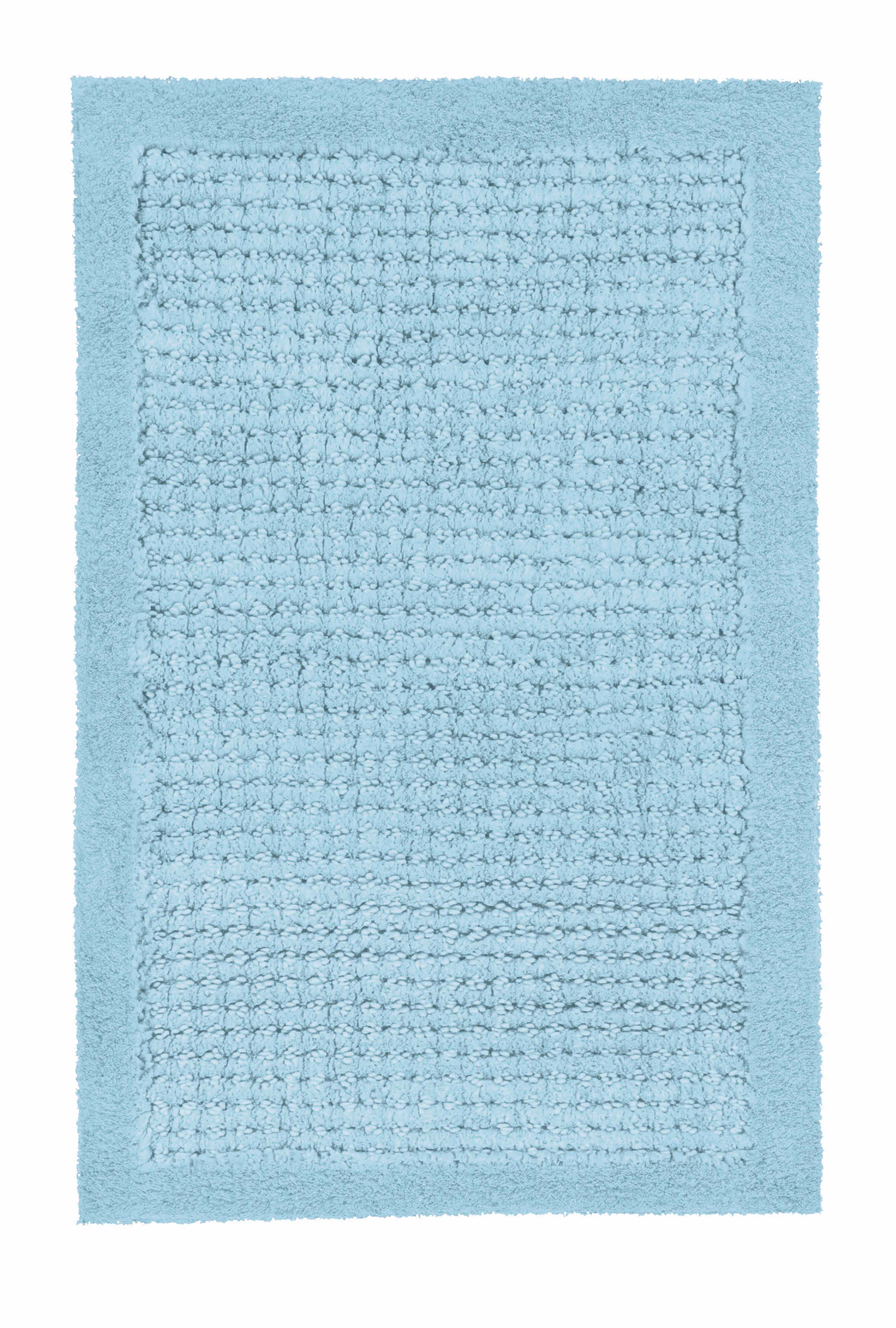 Kleine Wolke Badteppich NET ca. 60x90cm in Farbe Opal, Badematte, Geglättete Textur, Türmatte, Teppich, Rasenteppich
