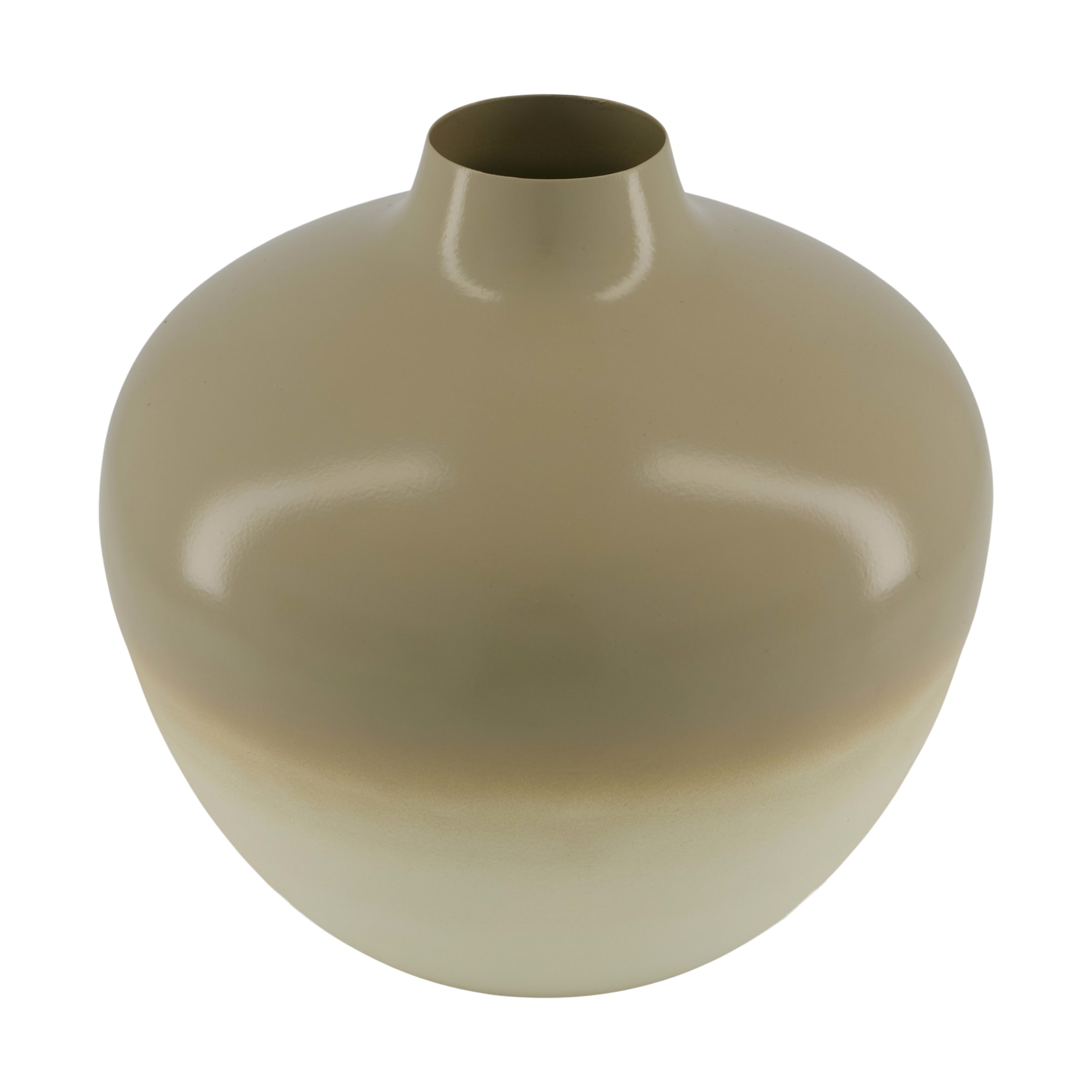 Dijk Natural Collections Vase in Farbe taupe/white, Vase, Keramik, Beige, Bauchige Form, Glänzende Oberfläche