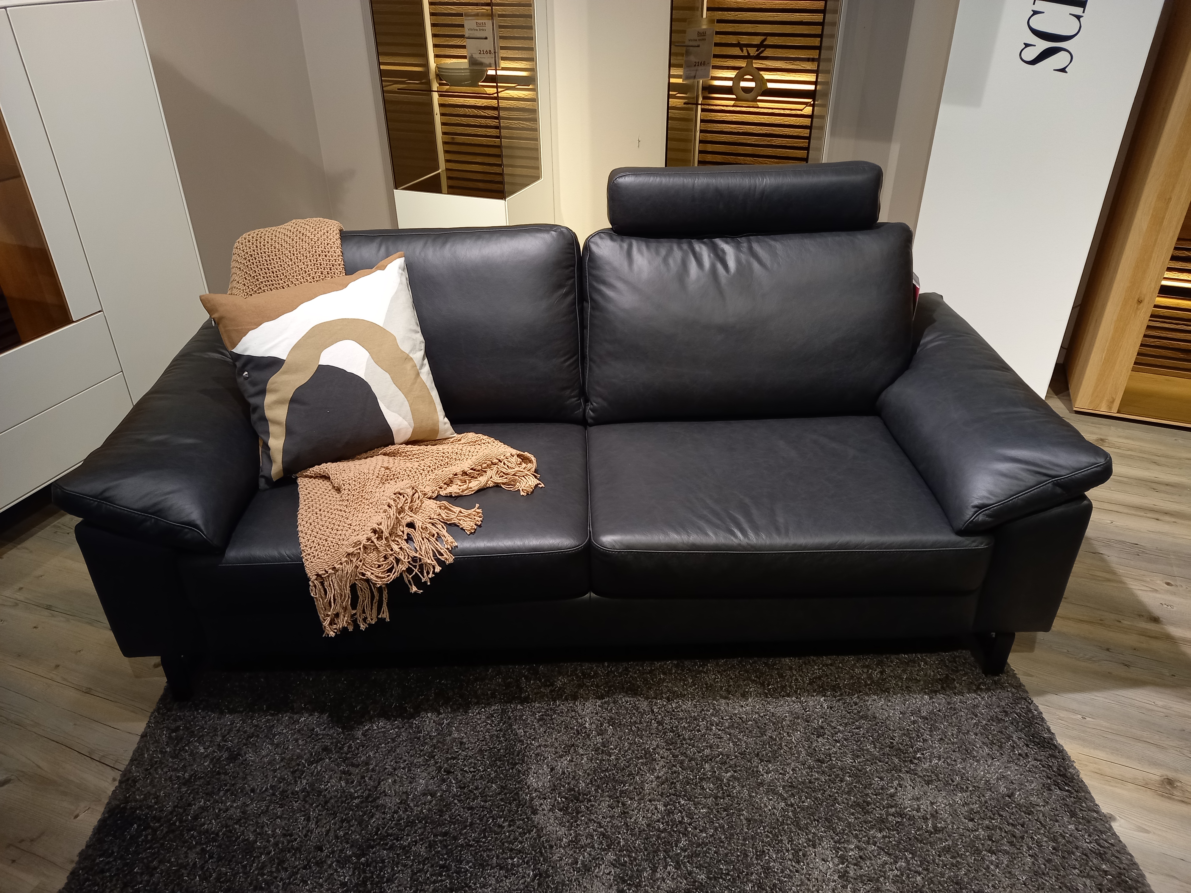 SCHÖNER WOHNEN-Kollektion Sofa TIMELESS in Leder Vicenza black