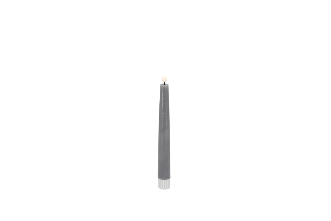 LED-Dinnerkerze 2er-Set BASIC in Grau L.C. Wholesaler LED-Dinnerkerze 2er-Set BASIC ca. Ø 2,2, H 17,5cm in grey smooth, 2.2x17.5cm