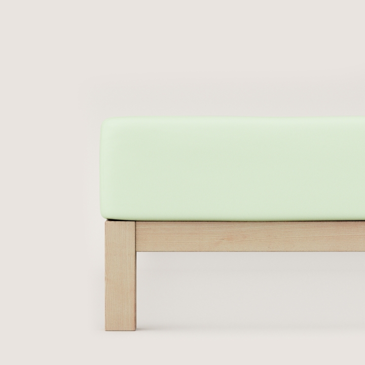 Schlafgut Casual Spannbettlaken ca. 90x190-100x200cm in Farbe Green Light