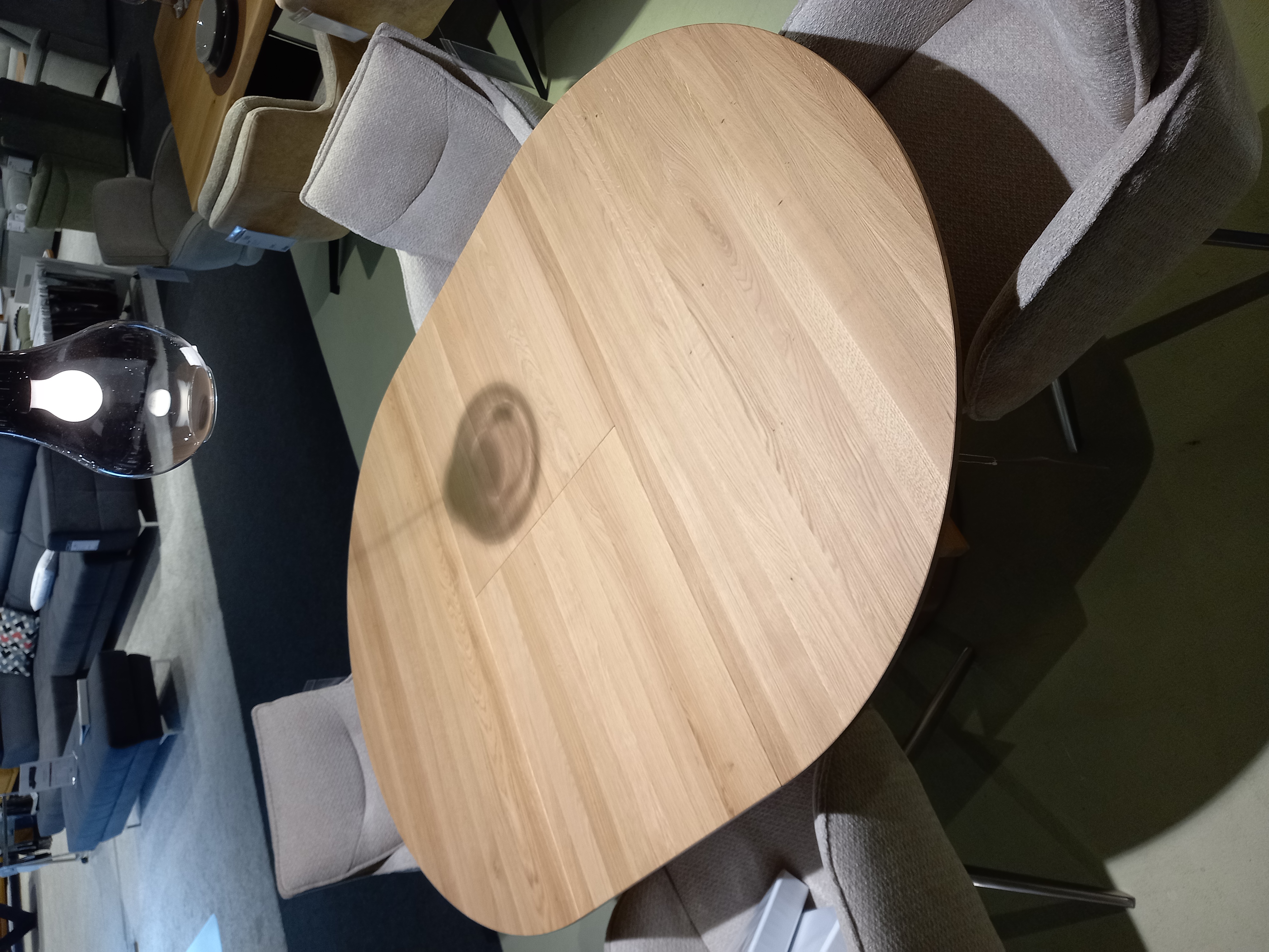 Wöstmann Esstisch RONDO ca. 115-165 cm in Wildeiche Natur-Effekt-Lack, Moebel, Tabelle, Tischplatte, Sperrholz, Holz