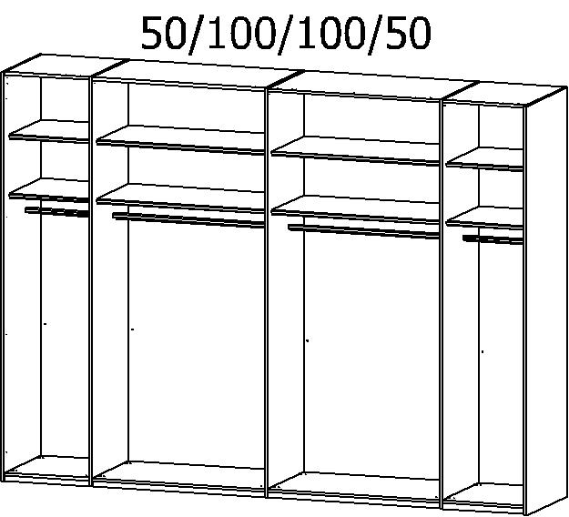 Rauch Schwebetürenschrank in