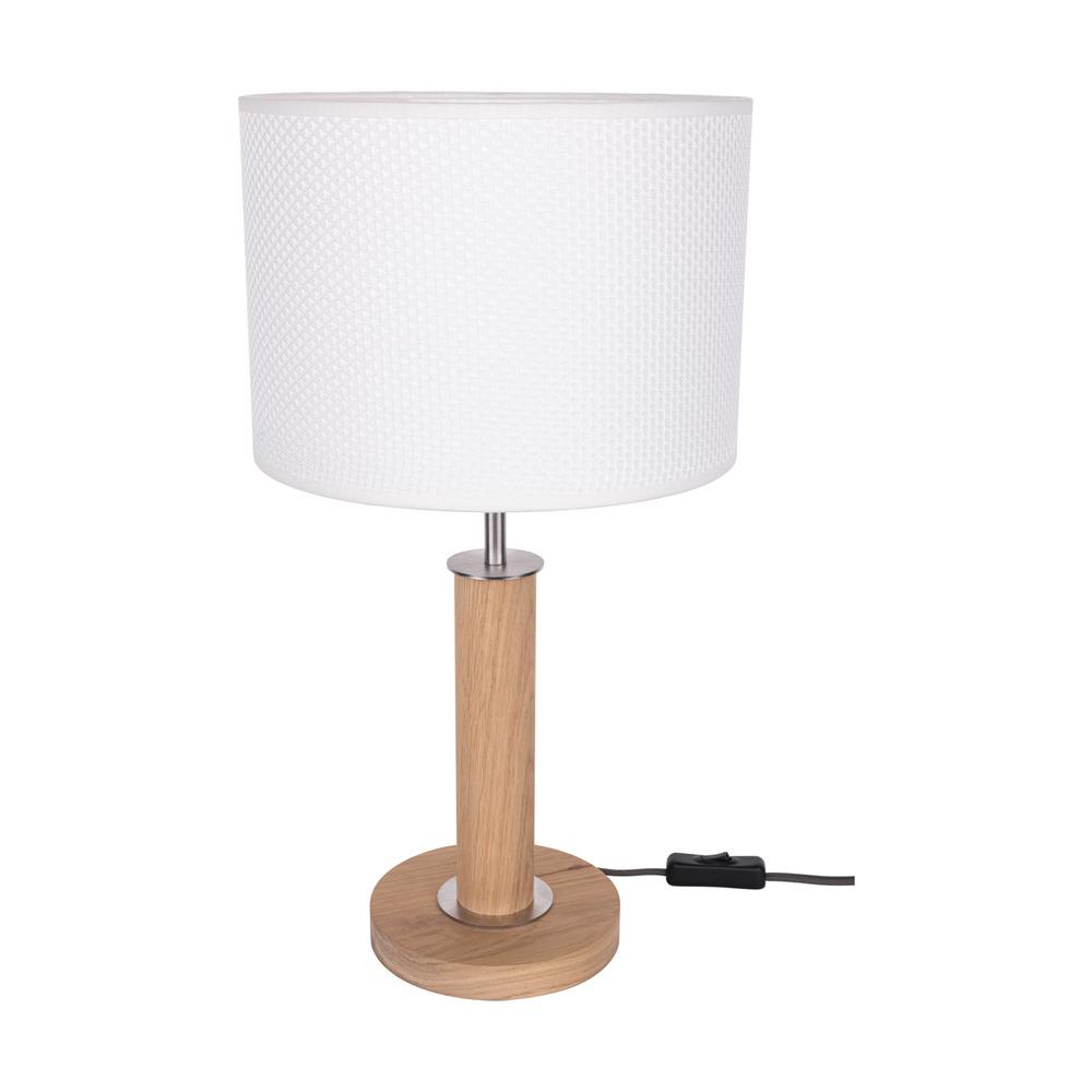 Spot Light Tischleuchte Simon in Eichenholz/Weiss