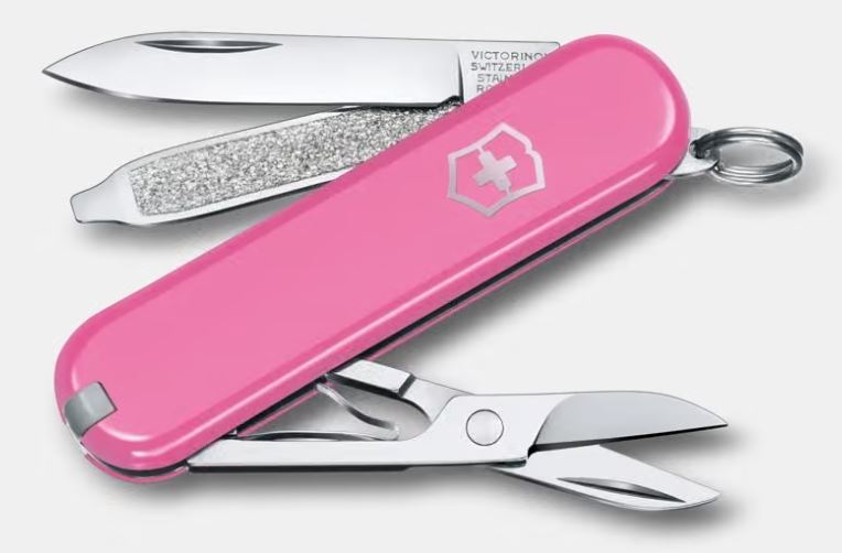 Victorinox Taschenmesser Classic pink Victorinox Taschenmesser Classic pink, Schweizer Messer, Schneiden, Multitool, rosa Tasche, Klippenwerkzeug