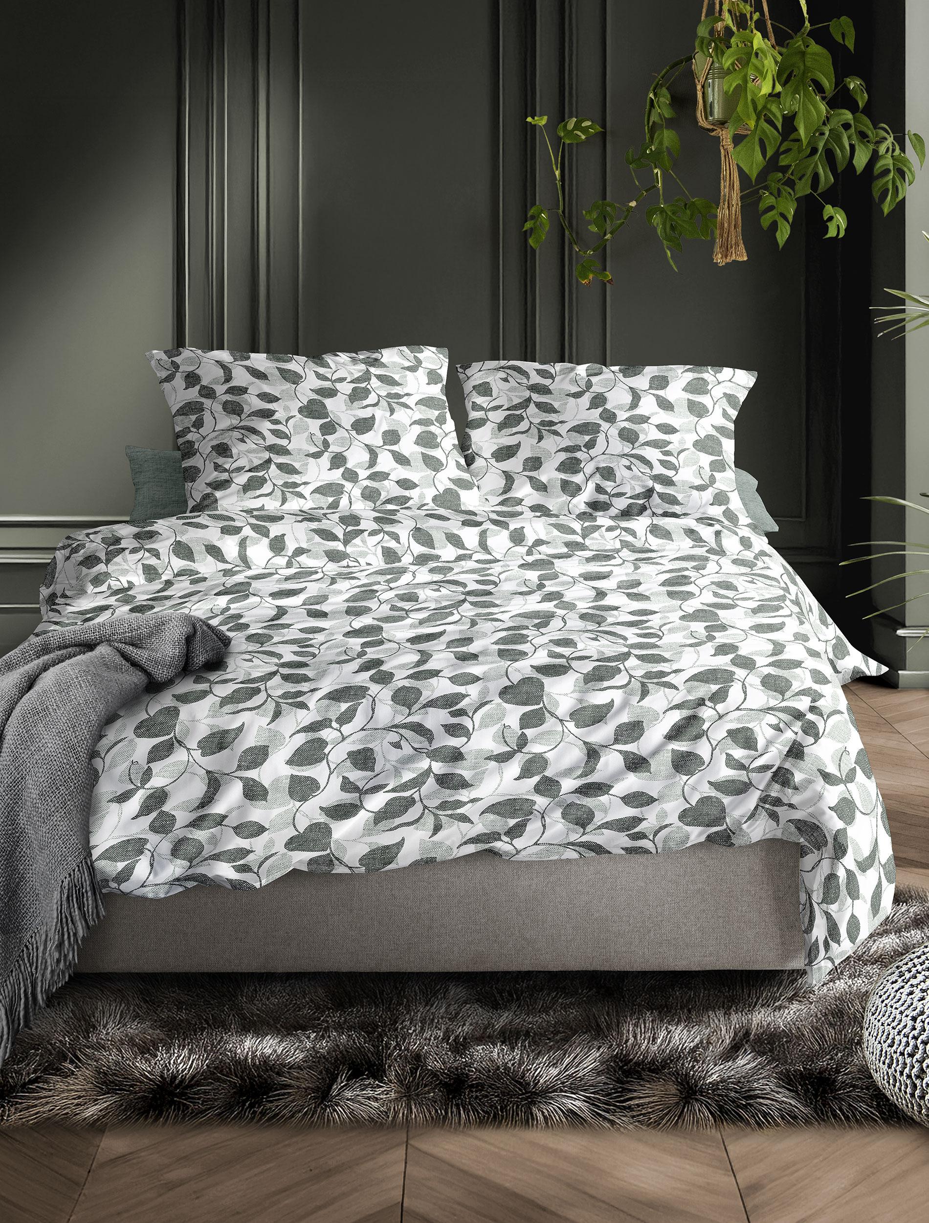 Irisette Edel-Feinbiber Bettwäsche KOALA-HK ca. 155x220cm in Farbe salbei