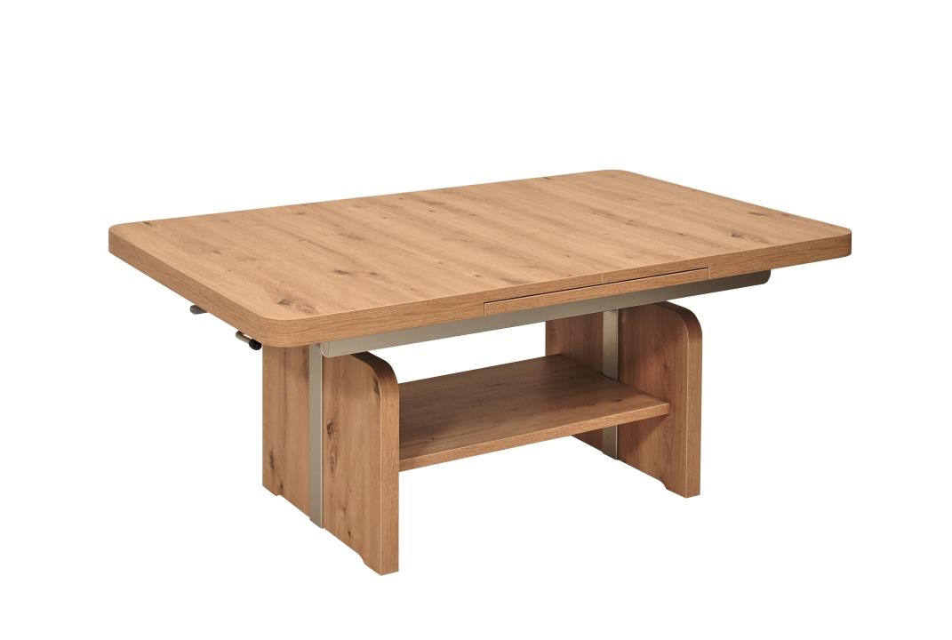 Vierhaus Couchtisch höhenverstellbar/ausziehbar, ca. 130 (180) x 80 x 56 - 75 cm