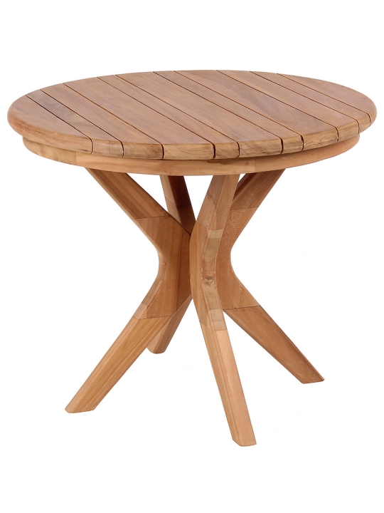 deVries Beistelltisch WOODIE Ø ca. 60cm in Basic Teak