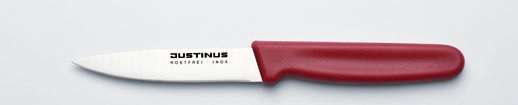Küchenmesser, 9cm Fine Cut roter Griff Küchenmesser, 9cm Fine Cut roter Griff
