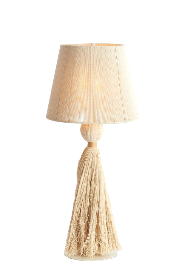 Light & Living Tischleuchte ESPINO in Farbe creme, natur, Lampe, Lampenschirm, Tischlampe