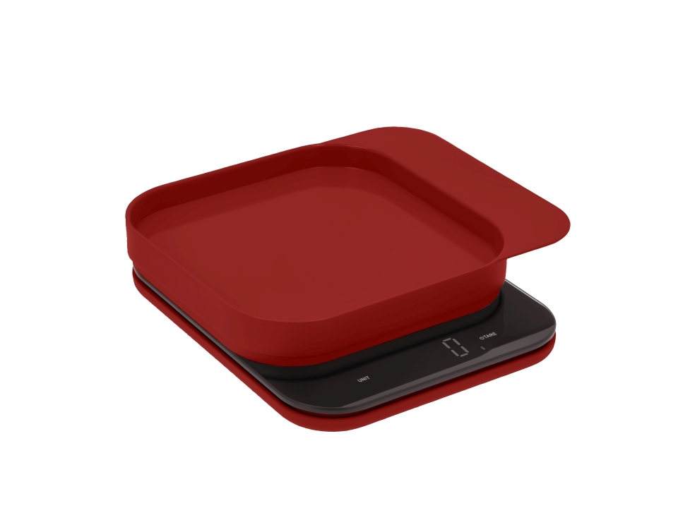 F&H Küchenwaage ROSTI MENSURA in Farbe Rot