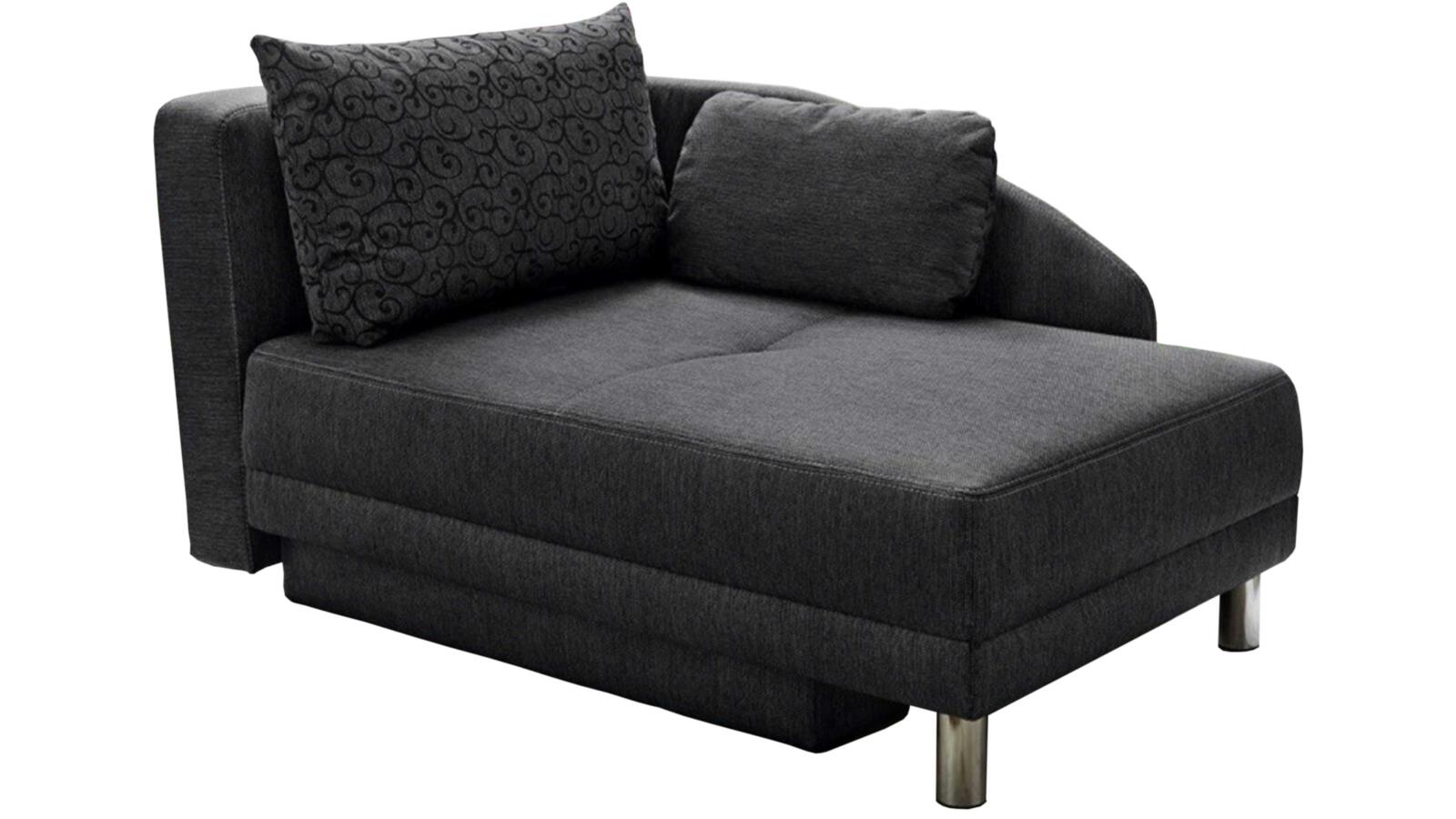 Recamiere ROY Grau JOB Recamiere ROY ca. 200x84cm in Stoff anthrazit