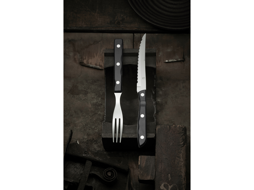 F&H Steak-Besteck GENSE OLD FARMER in Farbe Schwarz