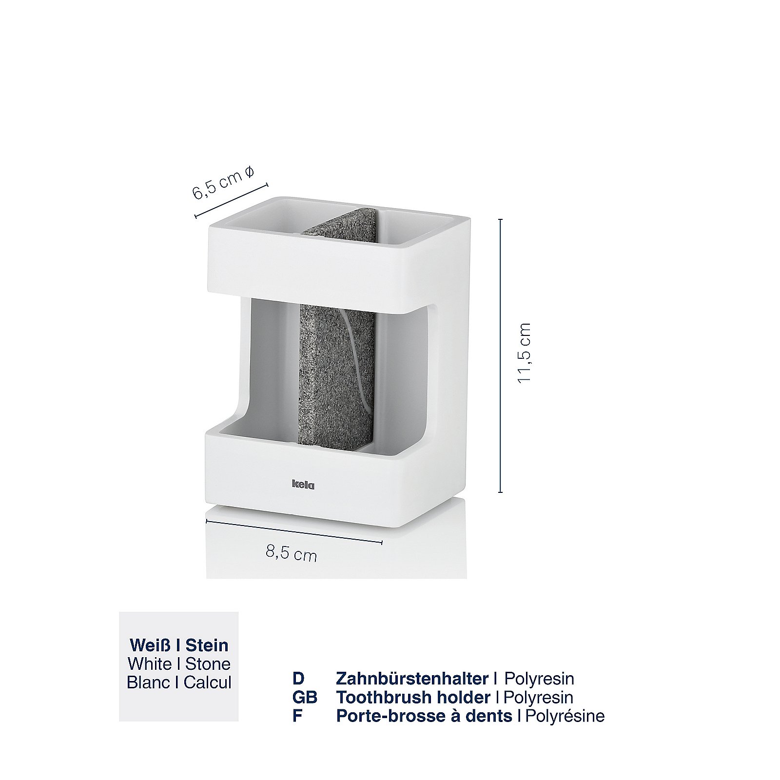 Kela Zahnbürstenhalter Cube CUBE in Weiß