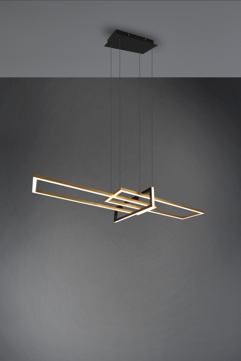 Trio LED-Pendelleuchte SALINAS in Messing matt