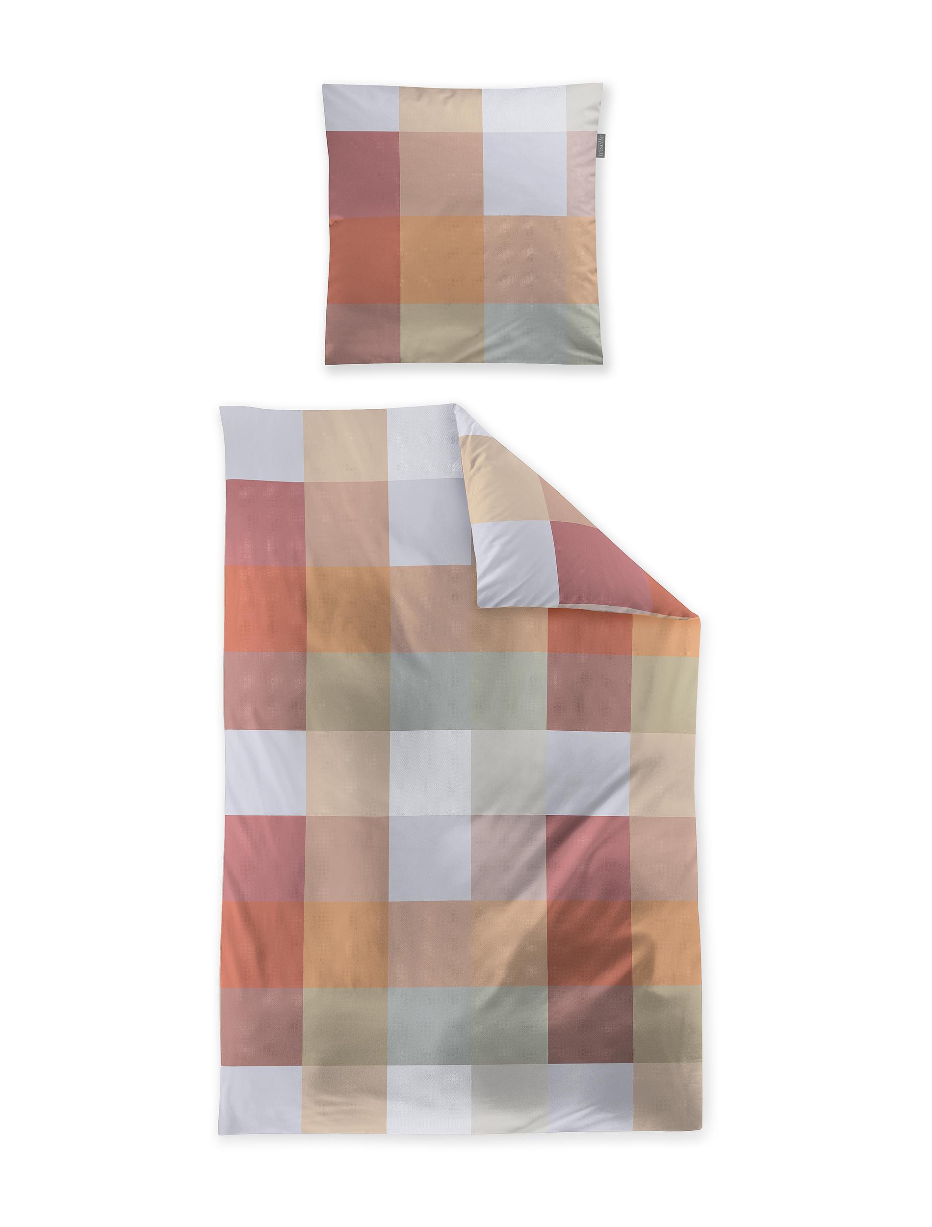 Irisette Mako-Satin Bettwäsche WAVE ca. 135x200cm in Farbe rot