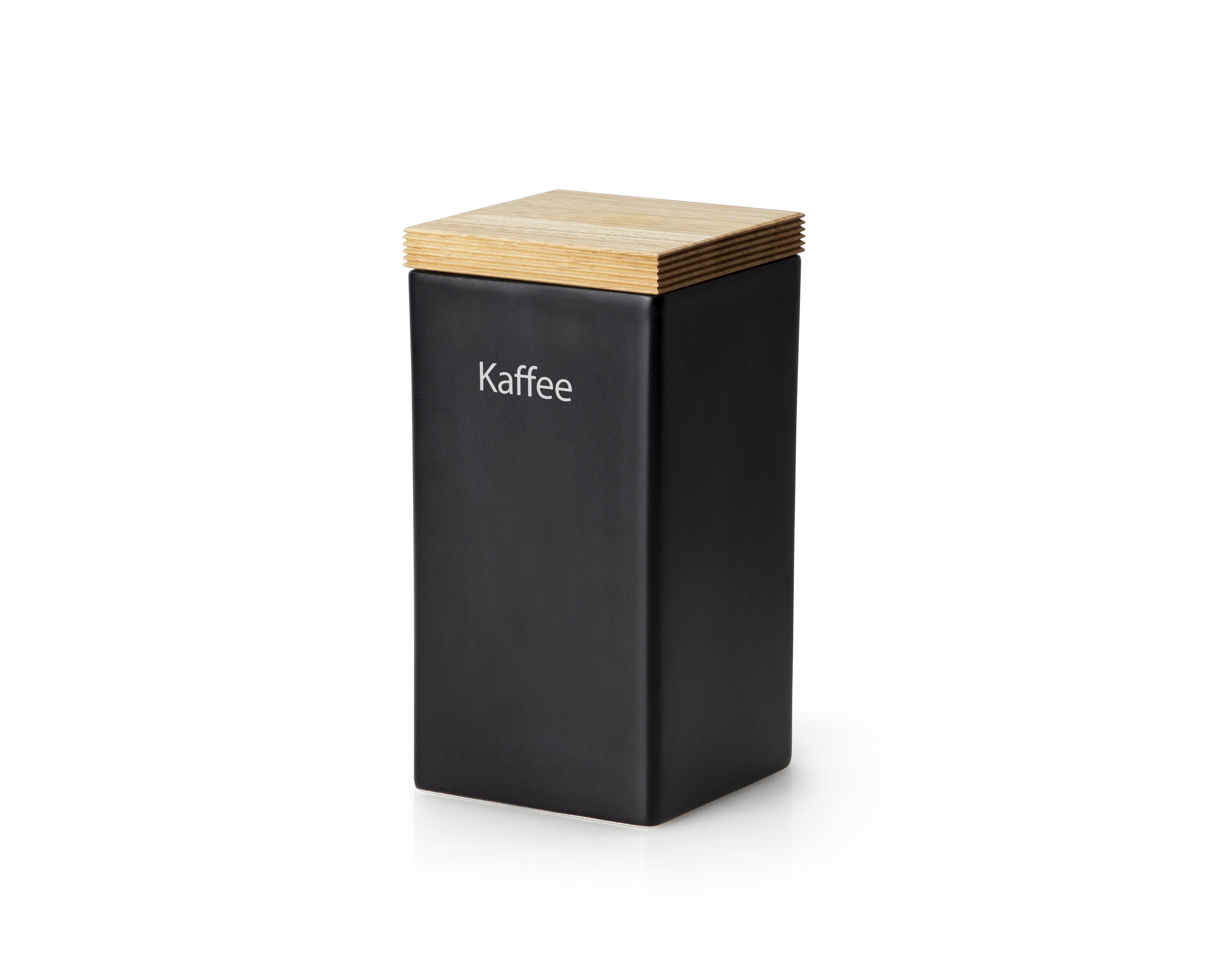 Continenta Vorratsdose 1200ml in Keramik Schwarz, Quadratisch Continenta Vorratsdose 1200ml in Keramik Schwarz, Quadratisch