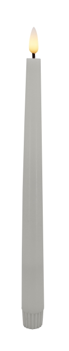 L.C. Wholesaler LED-Dinnerkerze 2er-Set WINTER ca. Ø 2,2, H 26,5cm in white smooth, 2.2x26.5cm