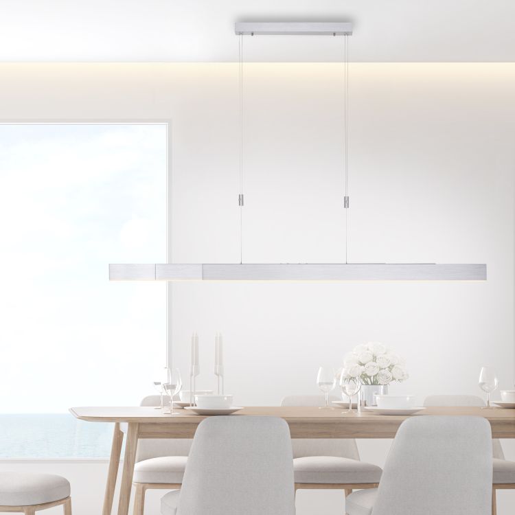 Paul Neuhaus LED-Pendelleuchte PURE MOTO 3-flammig in Farbe aluminium Paul Neuhaus LED-Pendelleuchte PURE MOTO 3-flammig in Farbe aluminium, Esszimmer, Esstisch, Mobiliar, Tabelle, Innenarchitektur