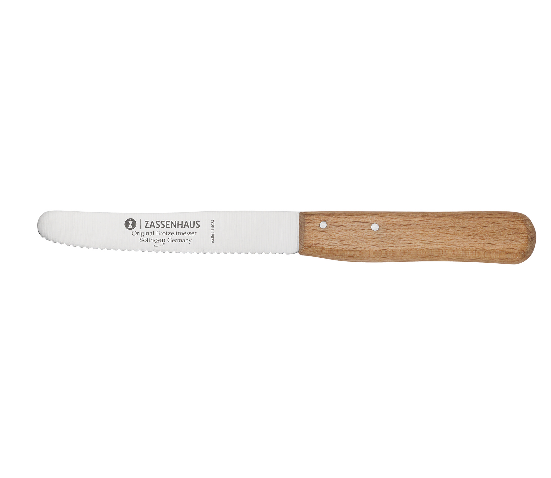 Küchenprofi Brotzeitmesser Küchenmesser in Edelstahl, Buchenholz, Braun,