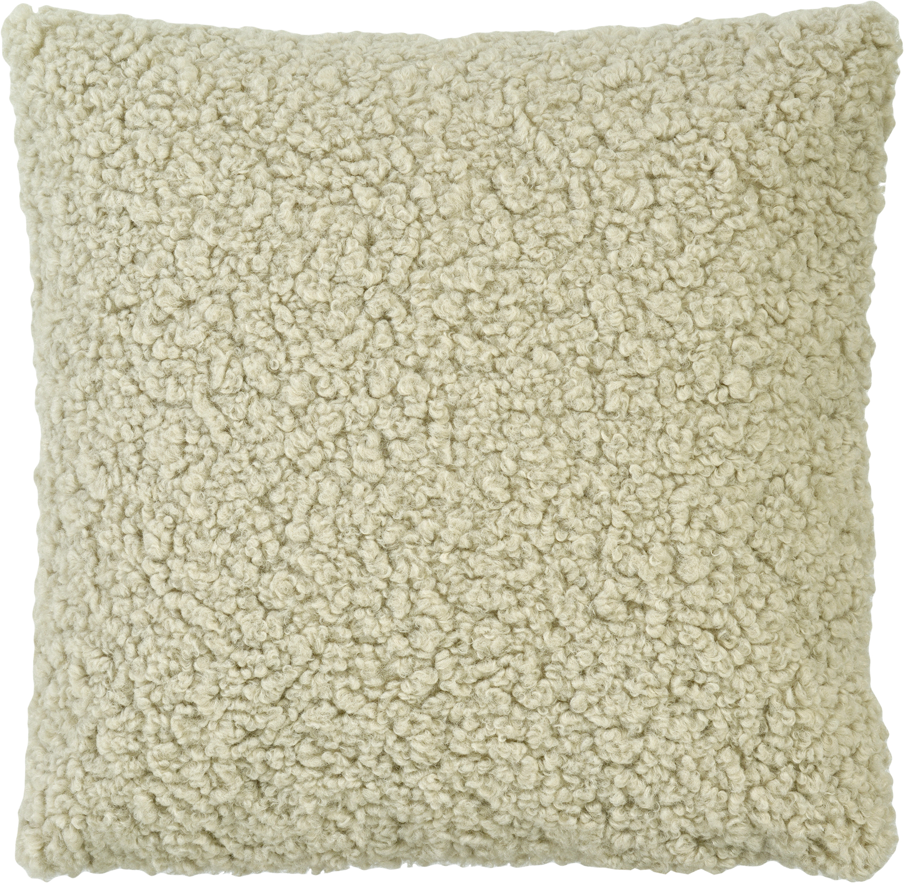 Sander Kissenhülle DUBBO ca. 50 x 50cm in Farbe beige, Samtkissen, Kissenbezug, Schurwolloptik, Beige, Kuschelkissen