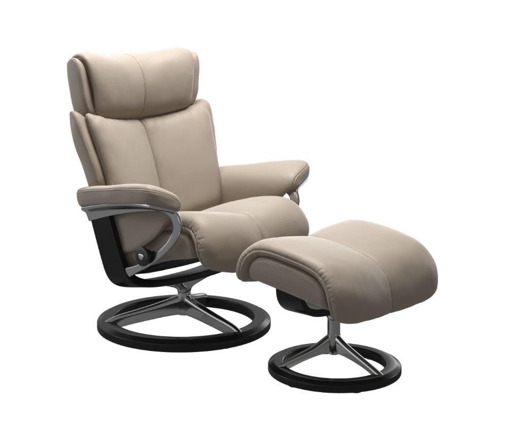 Stressless Sessel mit Hocker MAGIC ca. B91 H102 T150 cm in Leder Paloma 45 muschroom Stressless Sessel mit Hocker MAGIC ca. B91 H102 T150 cm in Leder Paloma 45 muschroom