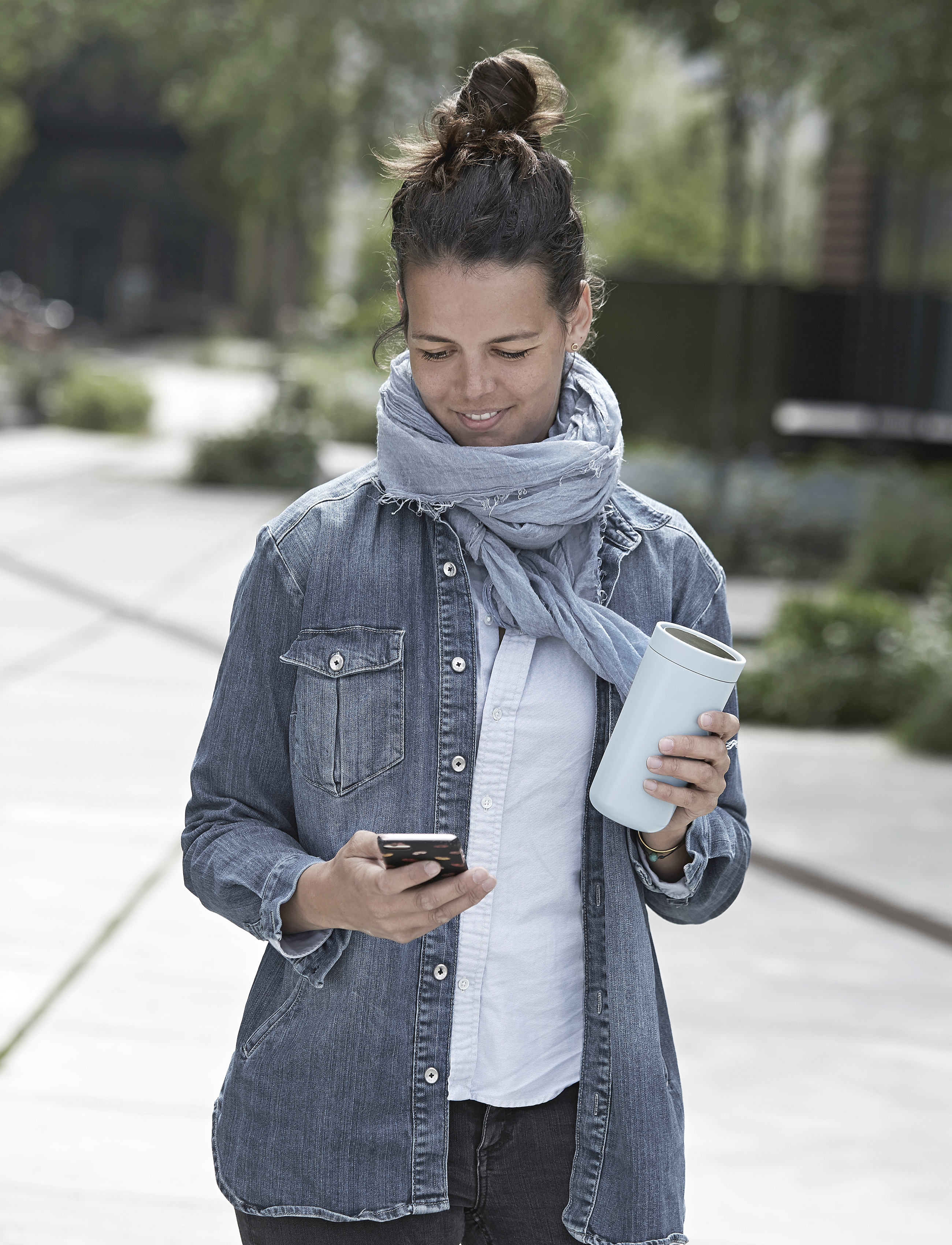 Stelton Thermobecher To Go Click 0,4 Liter in Farbe soft cloud