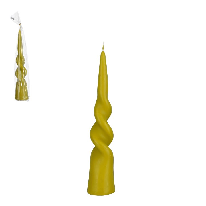 Kerze Twist in Farbe grün