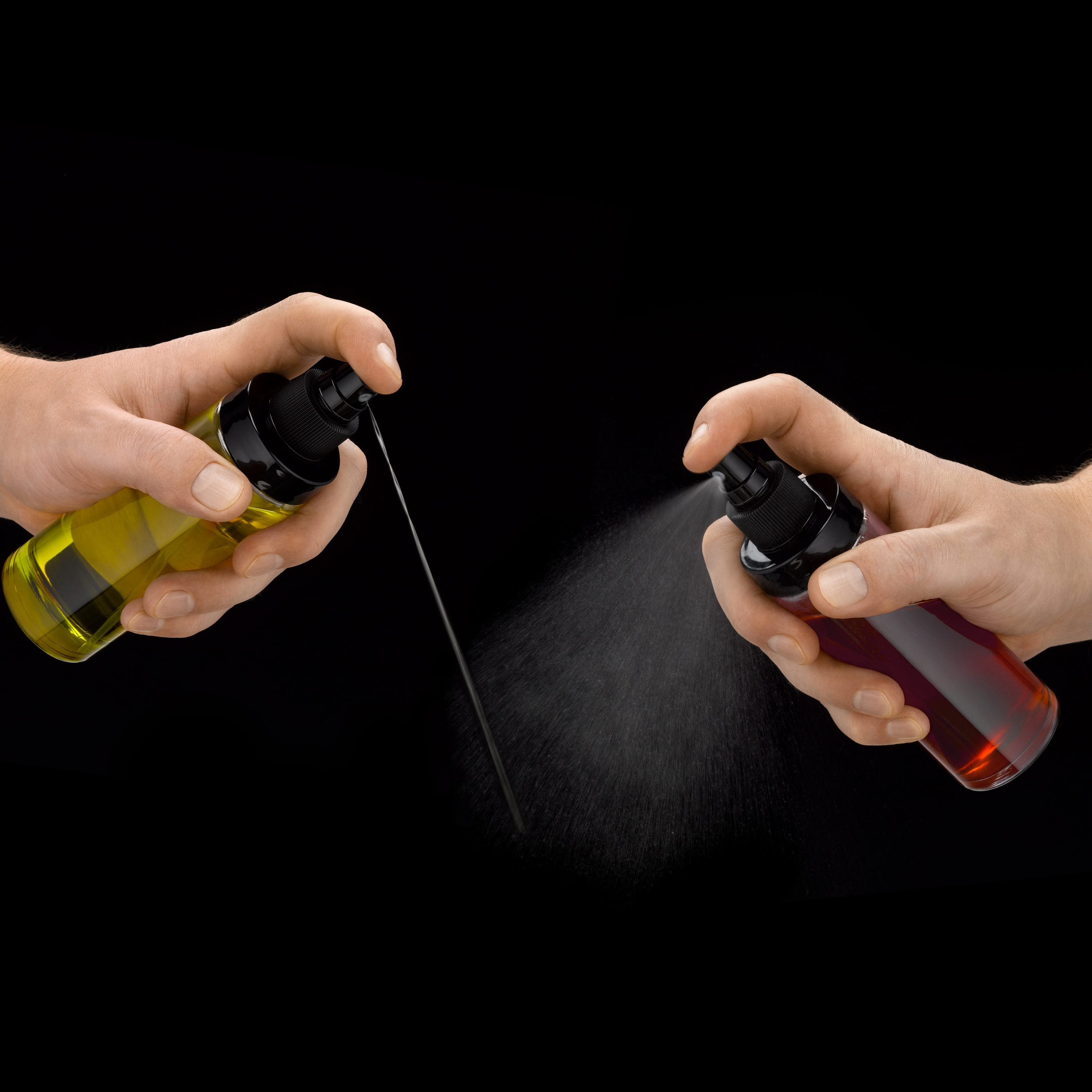 WMF Basic Essig-/Ölsprüher, 120 ml in Edelstahl, Haushalt-Sprühflasche, Sprühflasche, Gelb, Rot, Druckspray