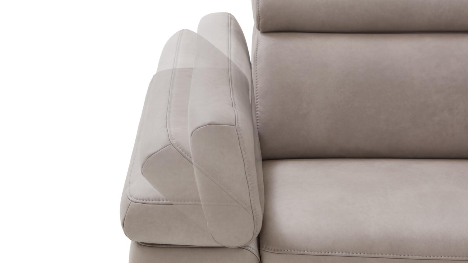 Himolla Sofa 2.5-sitzig 1183 366 E42, Sessel, Ledersessel, Beige, Sitzpolster, Armlehne