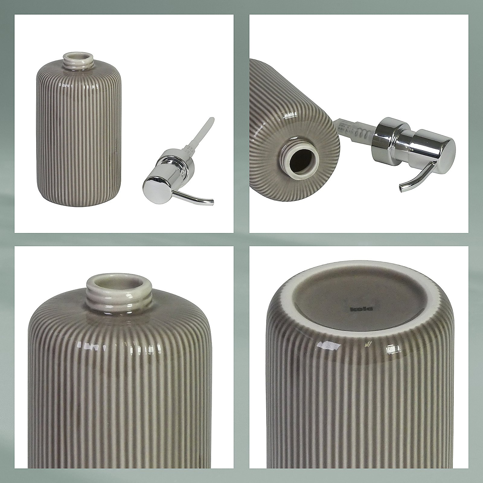 Kela Seifenspender Ava steingrau AVA in , Spule, Spirale, Aluminium