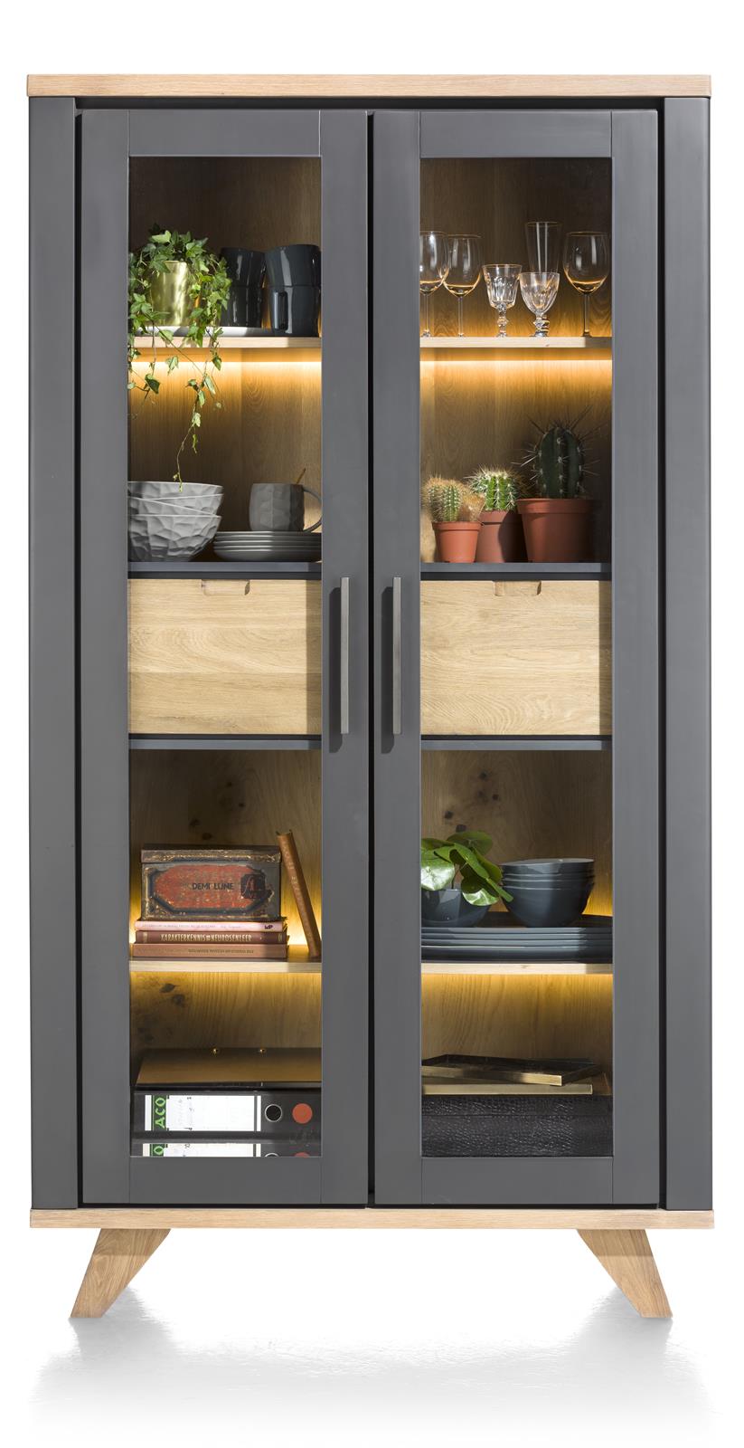 Henders & Hazel Vitrine Jardin anthrazit LED-Beleuchtung Henders & Hazel Vitrine Jardin anthrazit LED-Beleuchtung