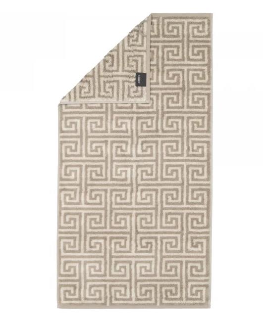 Cawö Duschtuch NOBLESSE ELEGANCE 80x150cm in Farbe graphit, Teppich, Schnur-Pattern, Geometrischer Muster, Beige, Rückenbereich-Matte