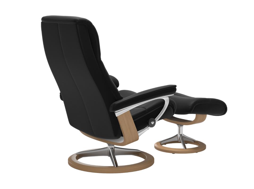Stressless Sessel mit Hocker VIEW ca. B91 H110 T142 cm in Leder Paloma 19 schwarz Stressless Sessel mit Hocker VIEW ca. B91 H110 T142 cm in Leder Paloma 19 schwarz