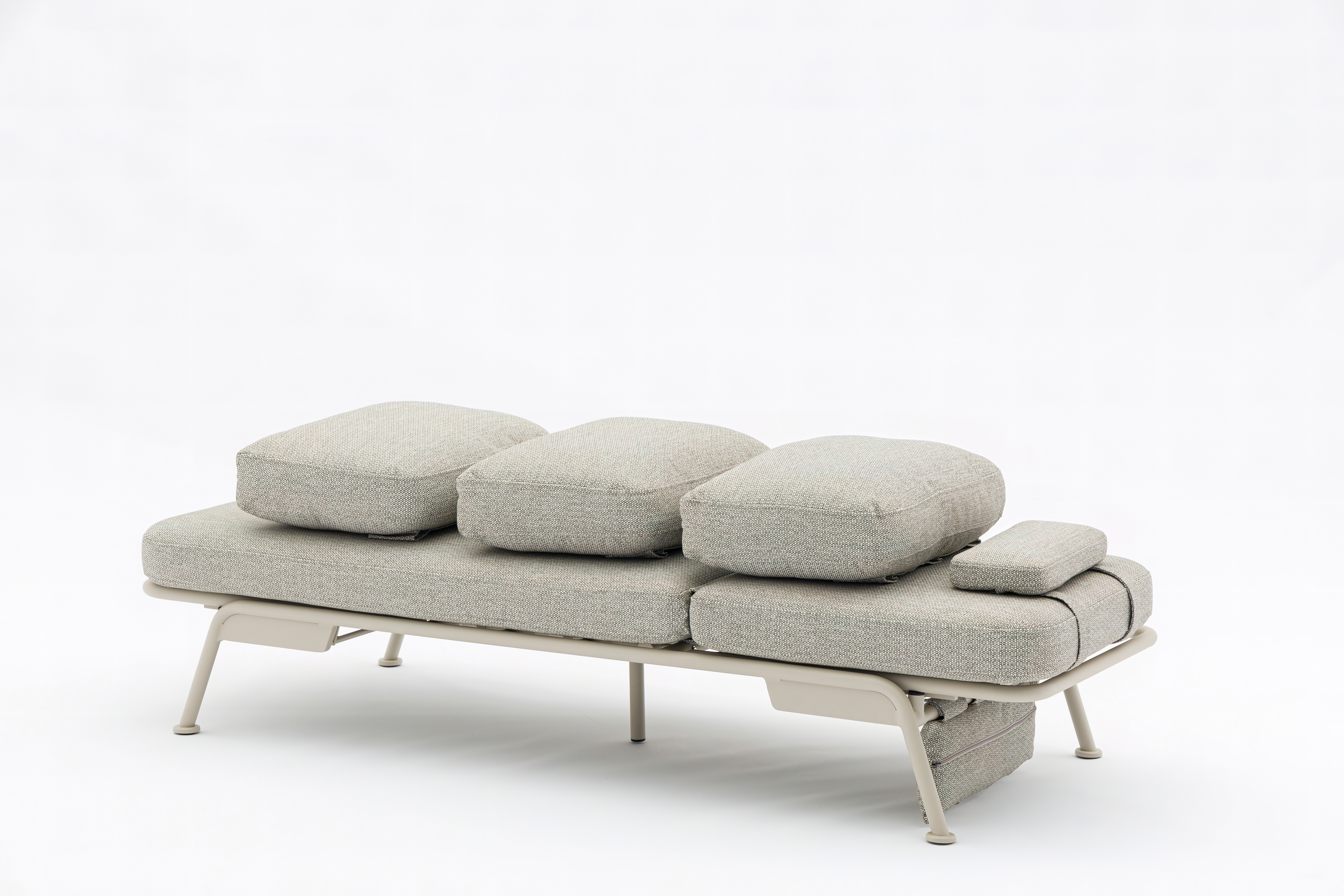 Zebra 3-Sitzer SOMERSET ca. 198x81x78 cm in Alu light taupe